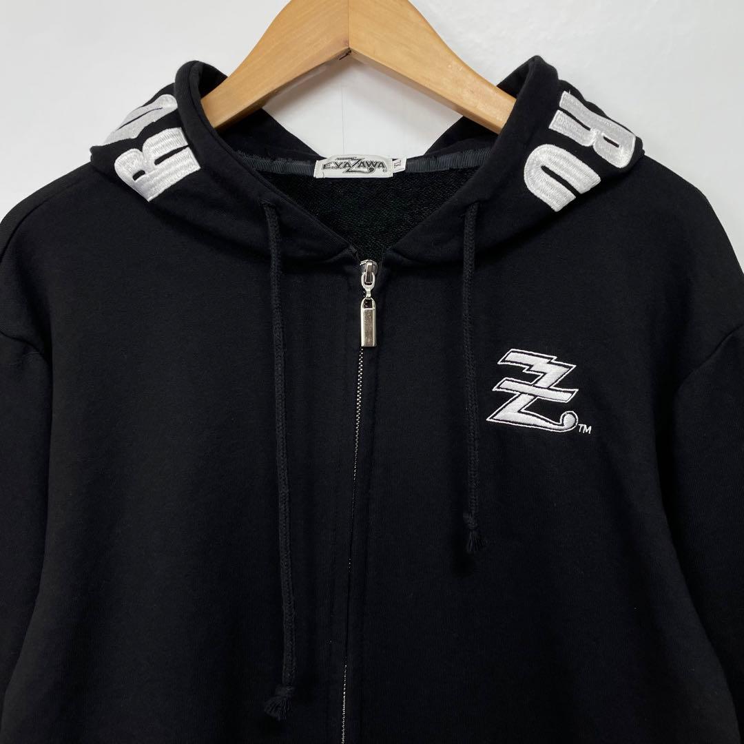矢沢永吉 E.YAZAWA 刺繍 星 スウェット ジップアップパーカー ブラック