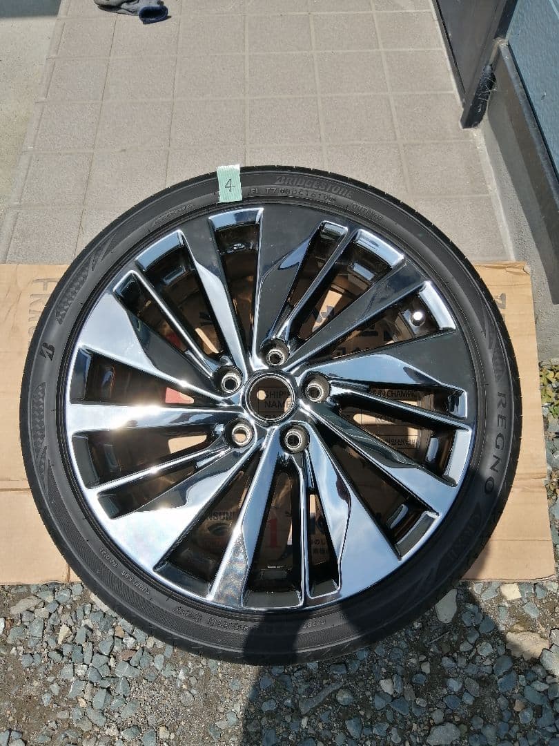 希少☆E52 エルグランド ライダー 後期 純正 ダークメッキ 18インチ 4