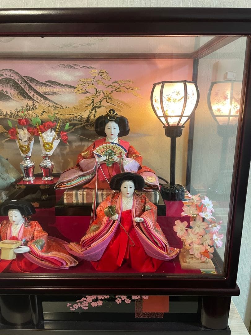 美品】丹秀雛 極上特製三月雛人形 ケース付き オルゴール人形小道具付き