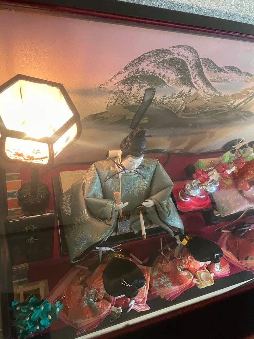 美品】丹秀雛 極上特製三月雛人形 ケース付き オルゴール人形小道具付き