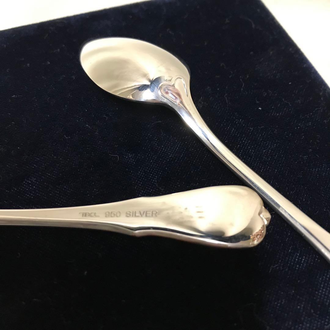 新品TBCL シルバー950 カトラリー 銀スプーン銀フォーク クロス ケース
