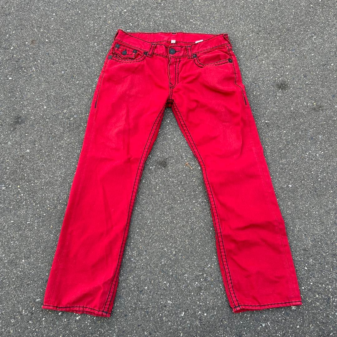 TRUE RELIGION W38 トゥルーレリジョン　レッド　赤　デニムパンツ True Religion（デニム/ジーンズ）のフリマアイテム一覧