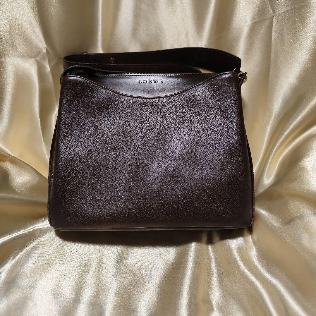 Loewe ダークブラウン ショルダーバッグ ロエベ ショルダーバッグ フォンショルダー ブラウン (LOEWE