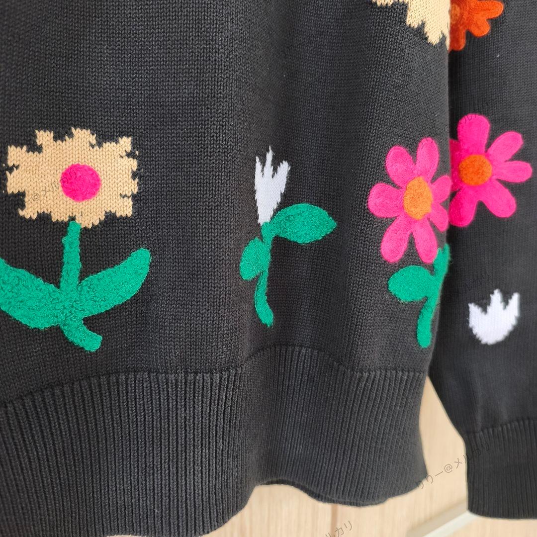 美品・サイズM PS Paul Smith 花柄刺繍ニットセーター ポールスミス