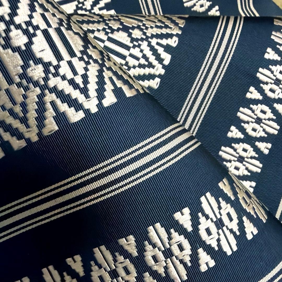 正絹　全通博多織　名古屋帯《献上柄》