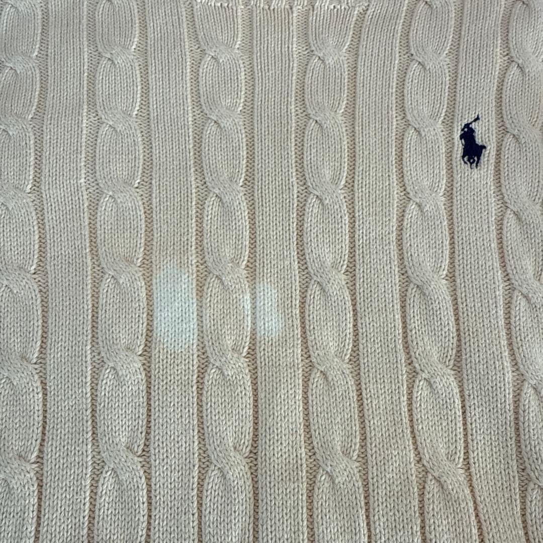 Polo Ralph Lauren ケーブルニットセーター アイボリー - メルカリ