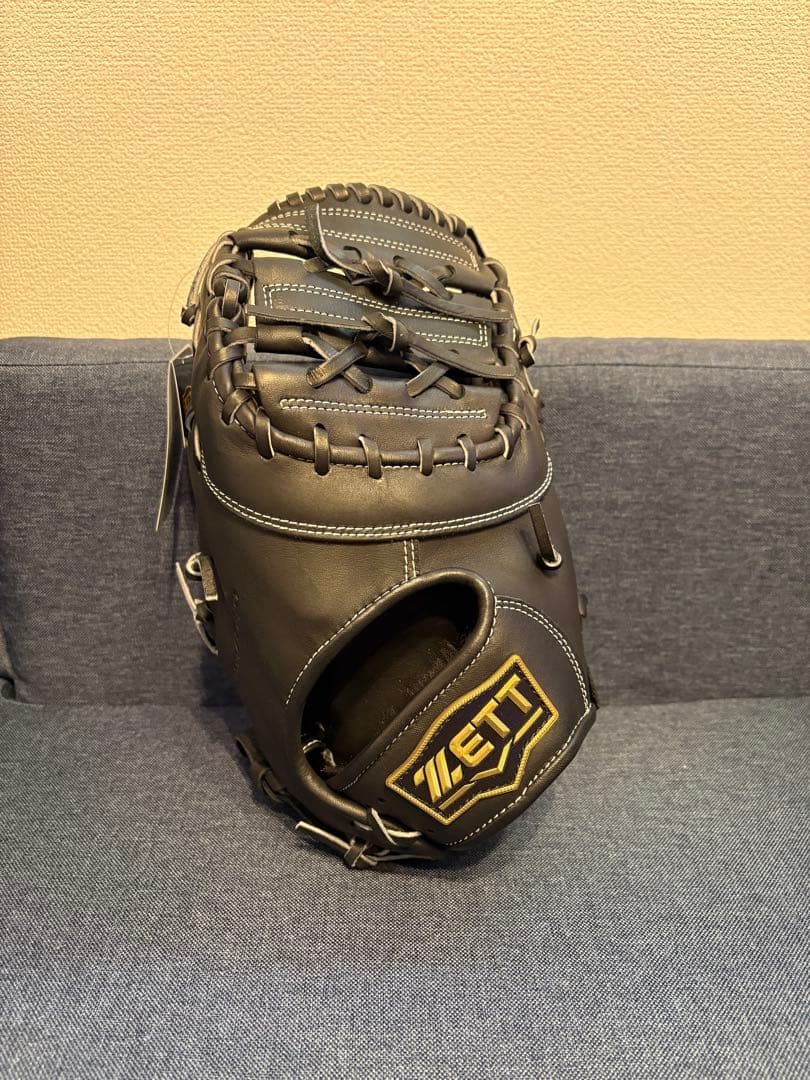 ポ*ポ様 【新品未使用】ZETT 硬式用ファーストミット一塁手用黒ブラック 硬式ファーストミット プロステイタスプレミアム 一塁手用 | 【ZETT