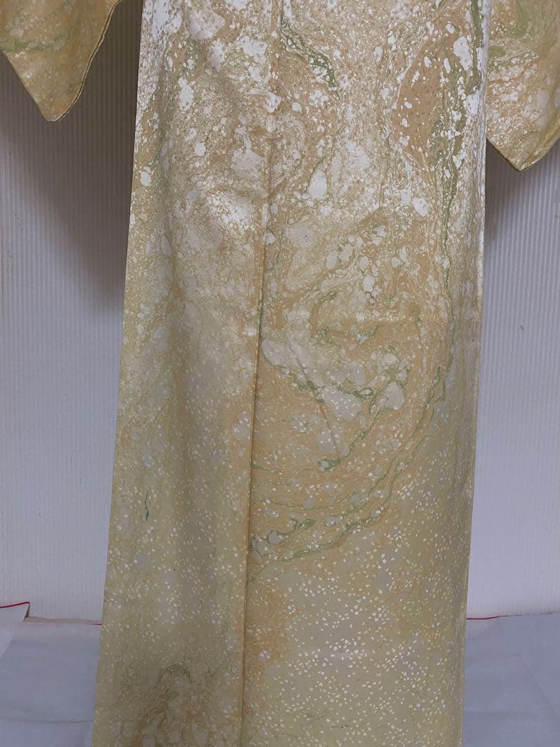 トールサイズ　小紋 正絹　未使用　しつけ付　着丈174 裄71