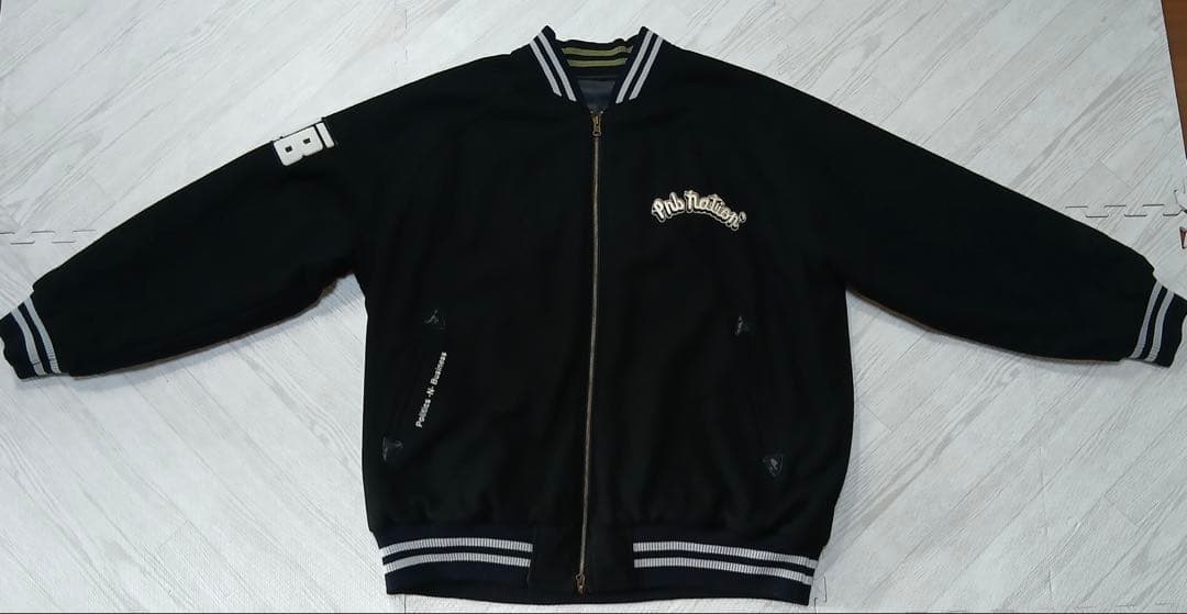 P*0様 PNB NATION ビッグサイズ Y2K 90s00sスタジャン リ - メルカリ