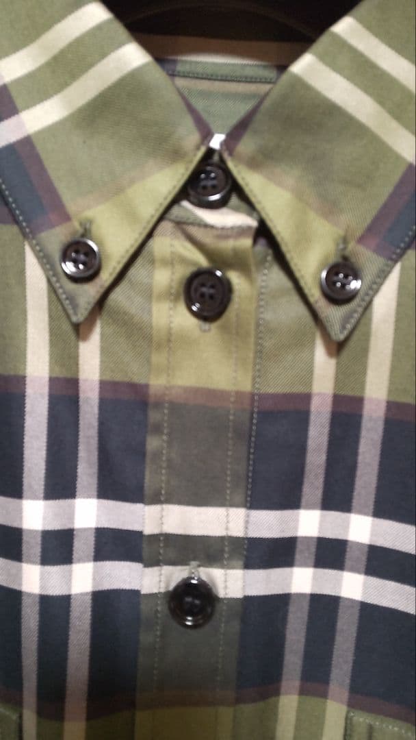 BURBERRY✨️オリーブグリーン・ チェックシャツ[タグ付き・未使用]の