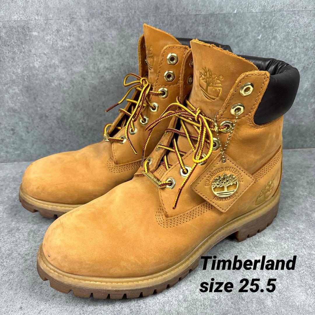 美品✨ティンバーランド 6インチプレミアムブーツ 6153B 25.5 金ロゴ
