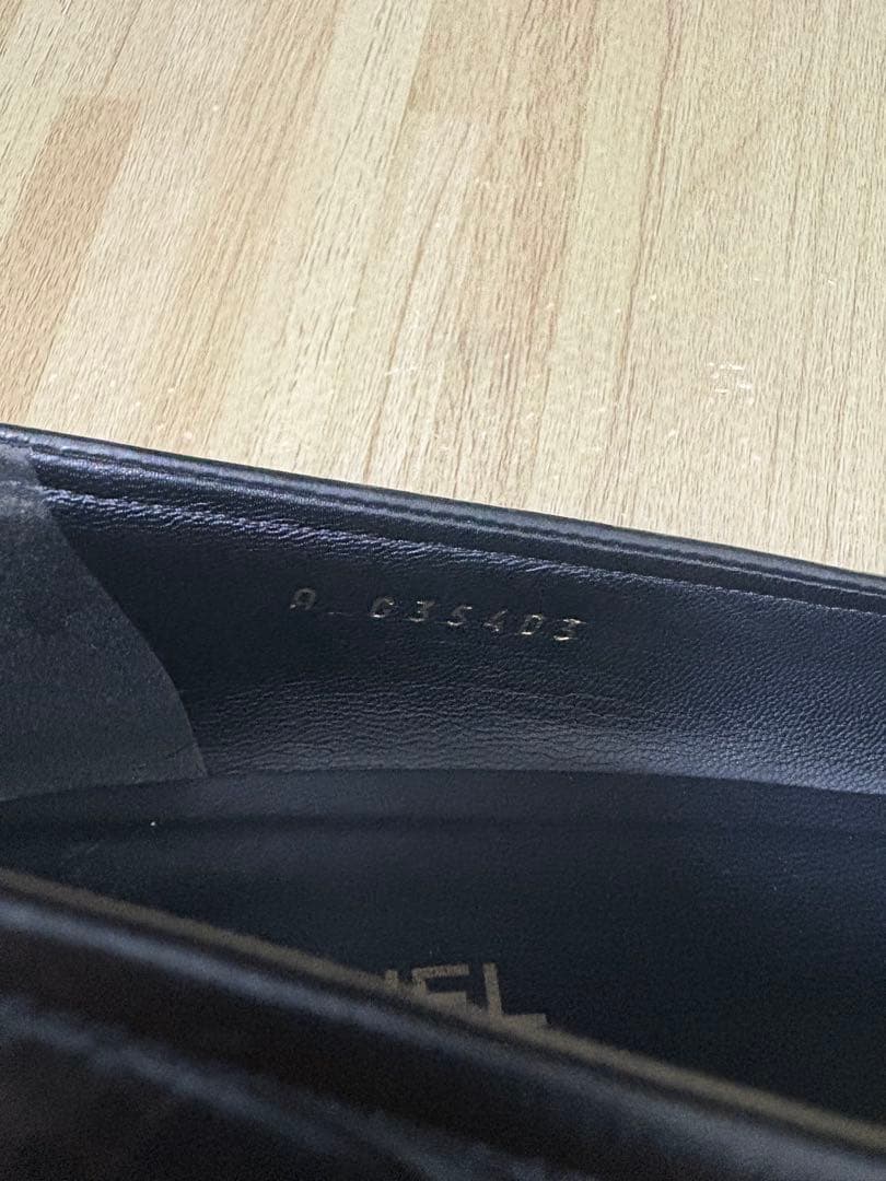 シャネル　パール付きバレエシューズ　パンプス　38 24.5cm ブラック定番