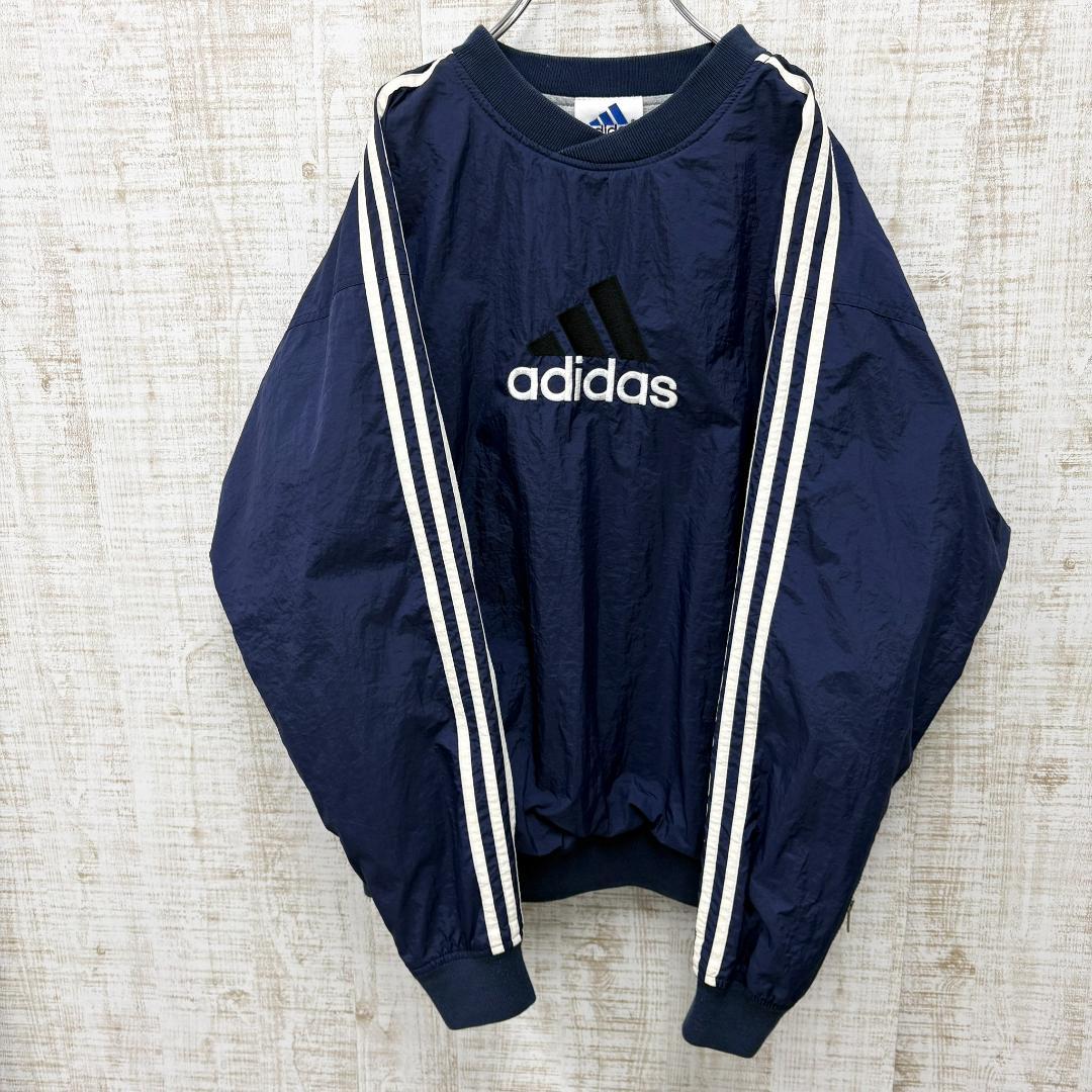 JQ103《常田大希さん着用》アディダス　プルオーバー　刺繡ロゴ　サイドデザイン