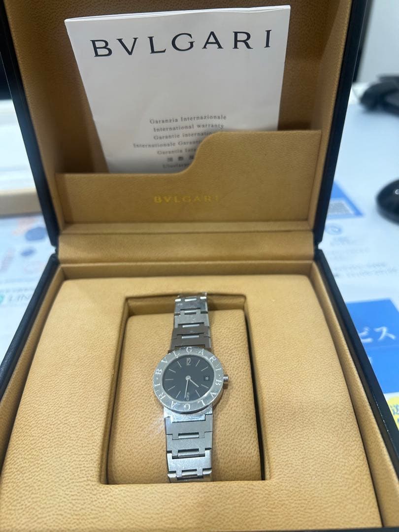 BVLGARI アナログ腕時計 シルバー/ブラック - メルカリ