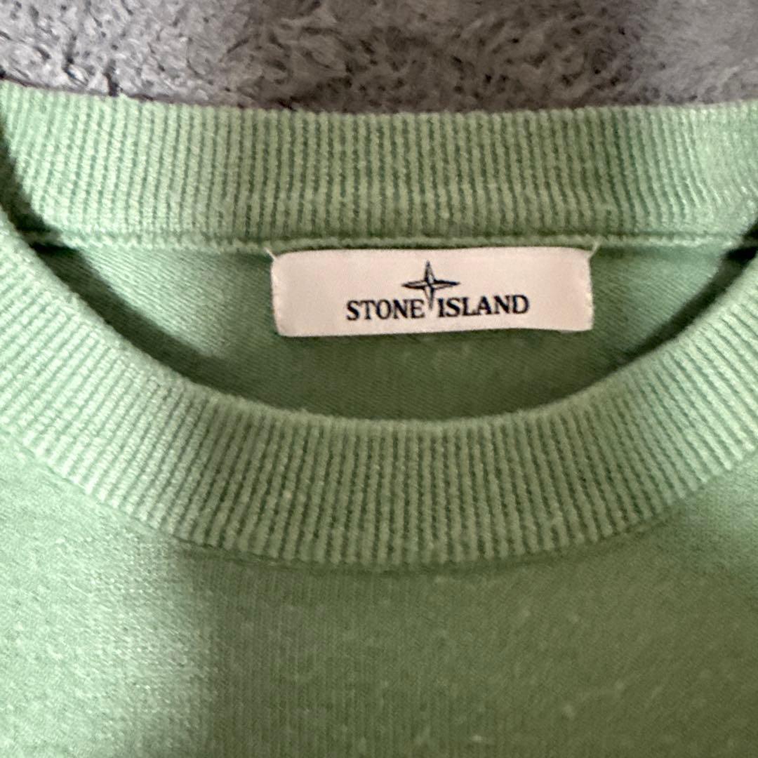 STONE ISLAND グリーン クルーネックセーター