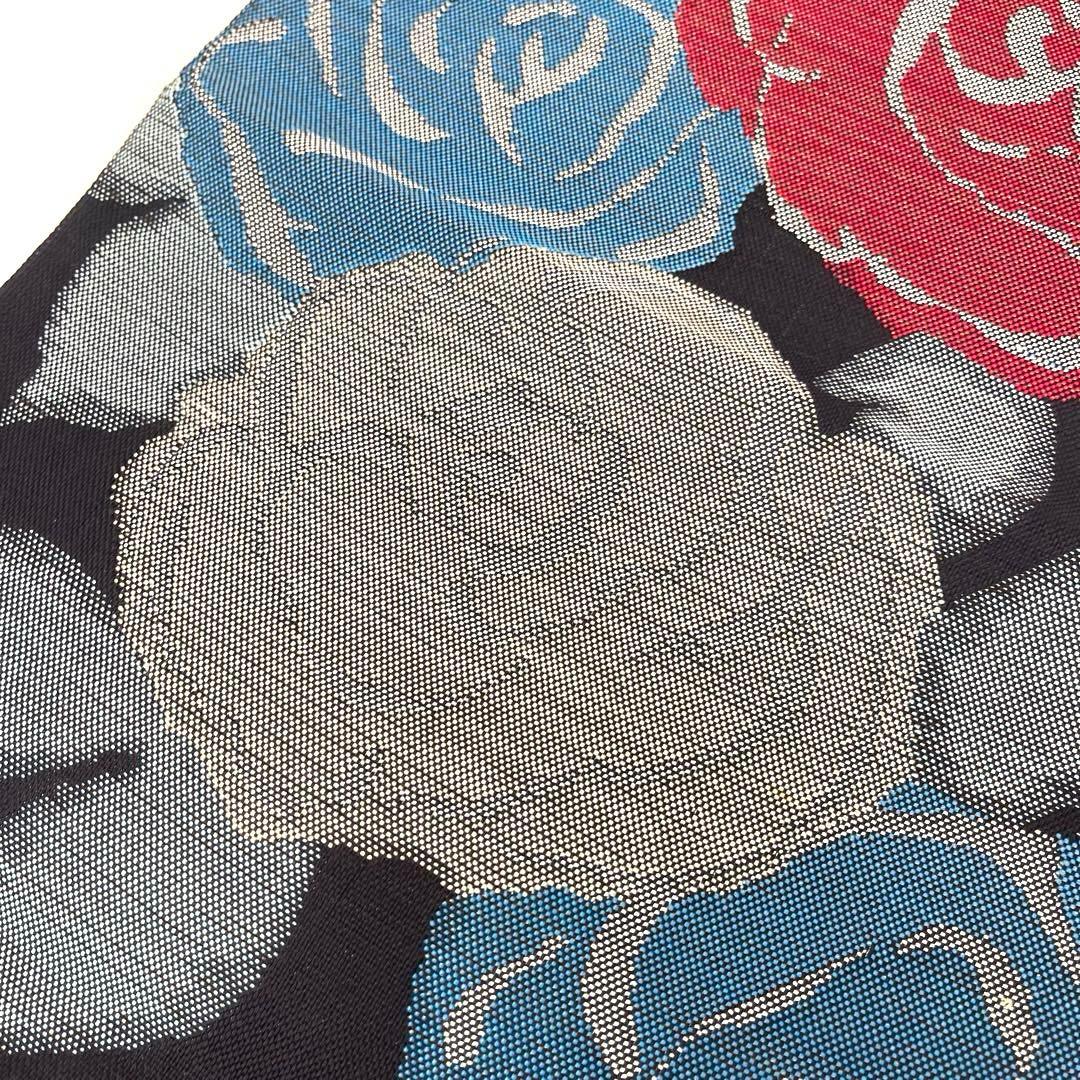 着物と帯 時流】N25566s◇正絹 八寸名古屋帯◇黒色 バラ 美品 - メルカリ