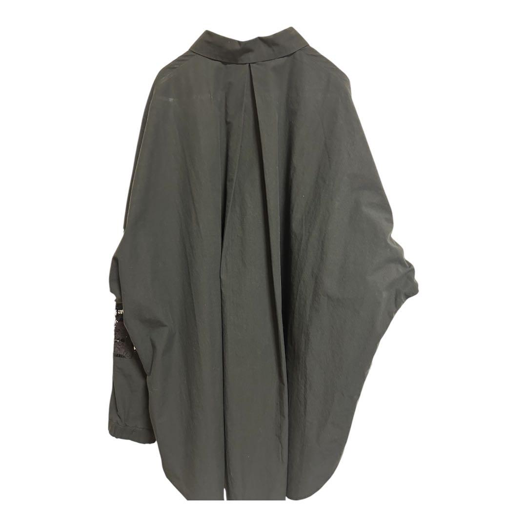 ビアズリー袖レースシャツブラックサイズフリー22AW