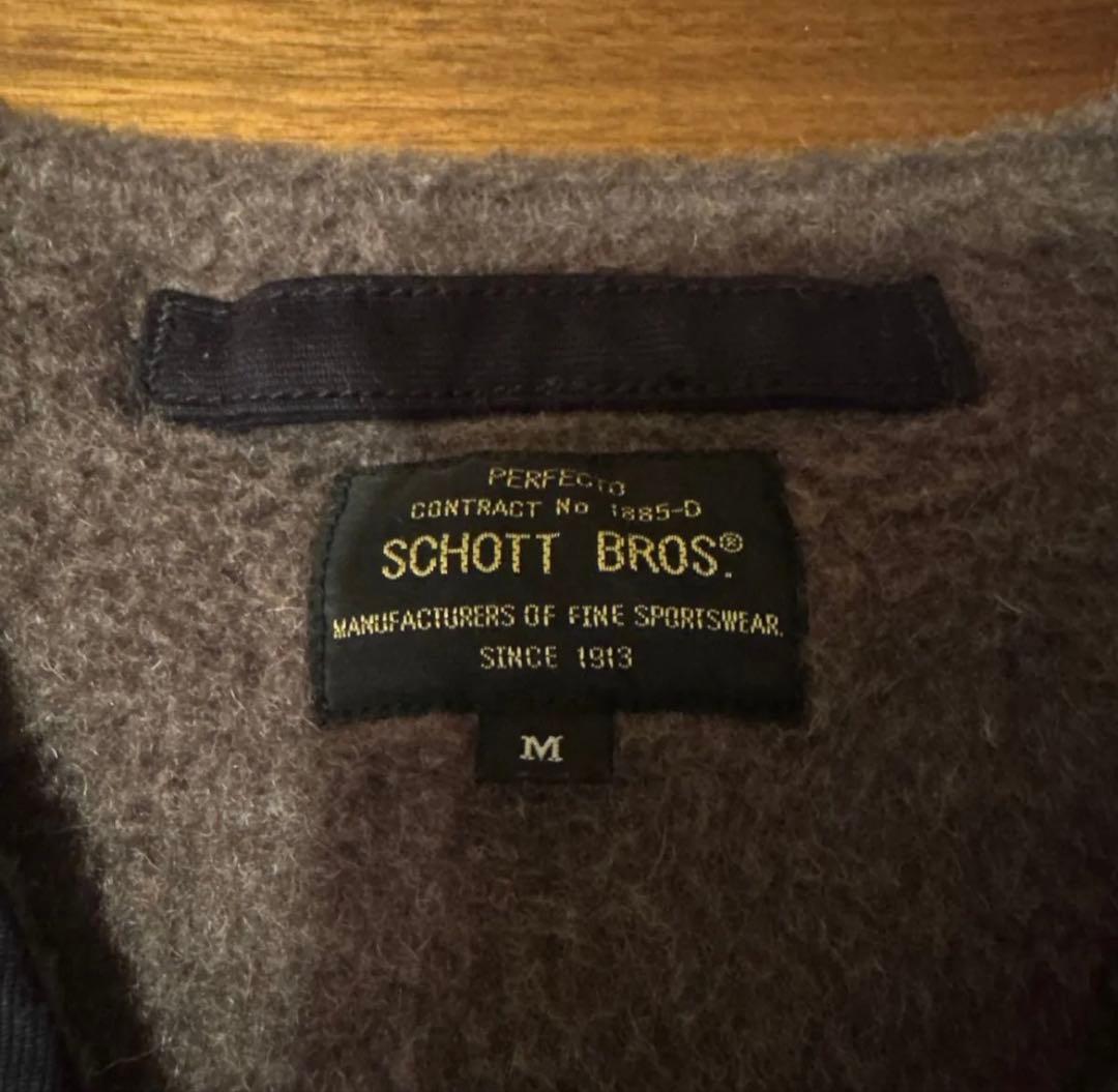 SCHOTT （ショット）裏地アルパカ混ウールデッキベストジャケット