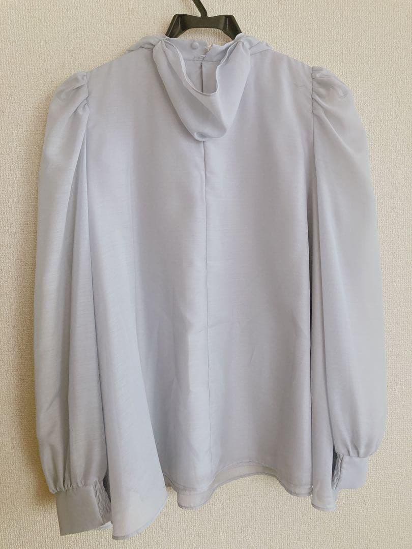 CELFORD ブラウス ボウタイ付きシアーブラウス SAX - メルカリ