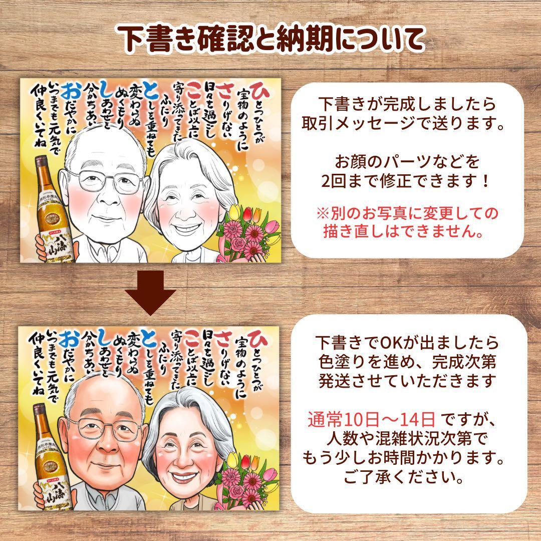 2名さま B4サイズ【似顔絵オーダー】用紙のみ - メルカリ