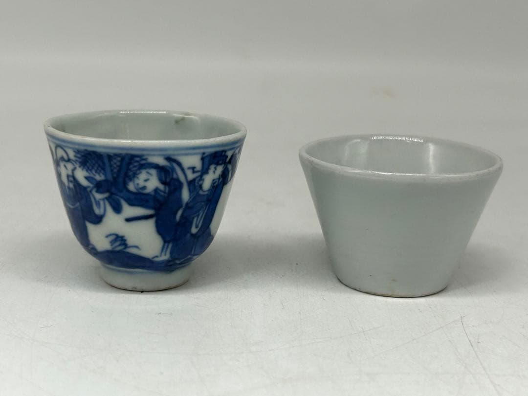 中国　清時代　染付&白磁　くいのみ2点　送料込み0929 中国 清時代 染付&白磁 くいのみ2点 送料込み0929 - メルカリ