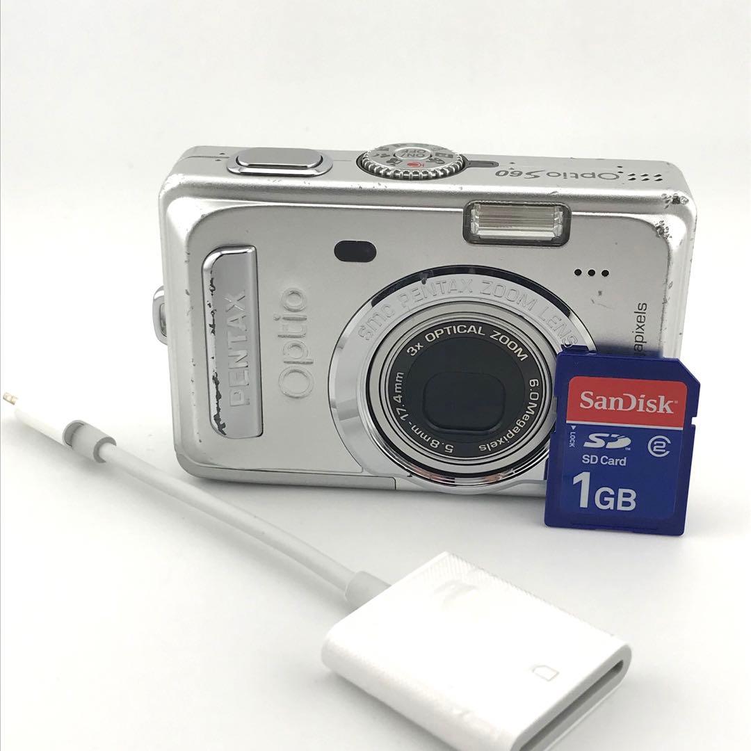 SDカード、リーダー付【動作確認済】ペンタックスPENTAX OPTIO S60