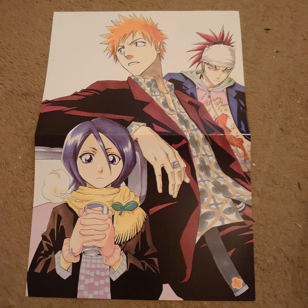 BLEACH（ブリーチ）両面ポスター#♡ 朽木ルキア&黒崎一護&恋次 裏面は