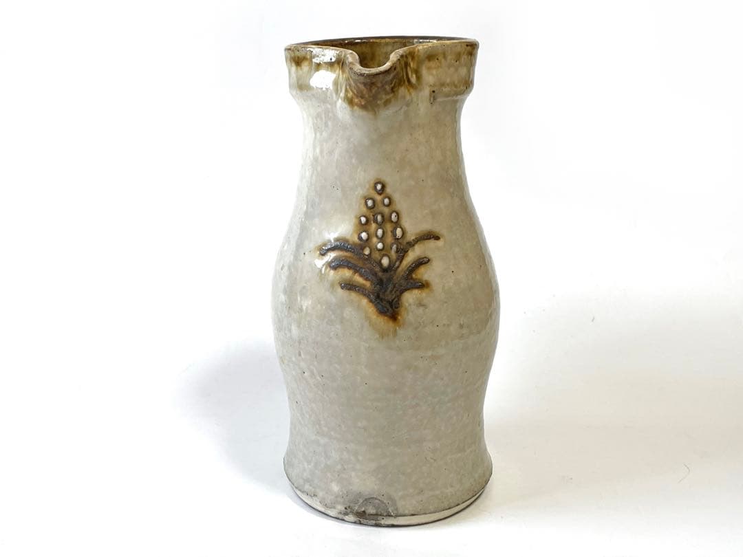 陶芸家 船木研児 船木研兒 白釉手付壺 ピッチャー 舩木 バーナード