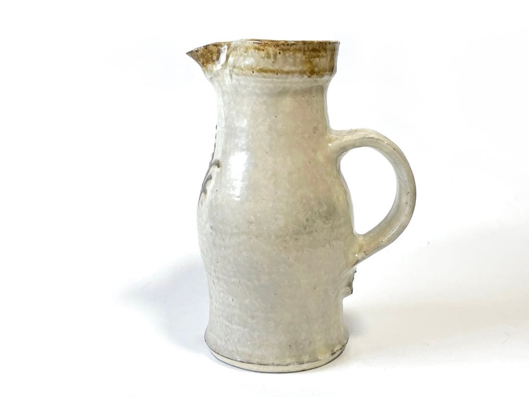 陶芸家 船木研児 船木研兒 白釉手付壺 ピッチャー 舩木 バーナード