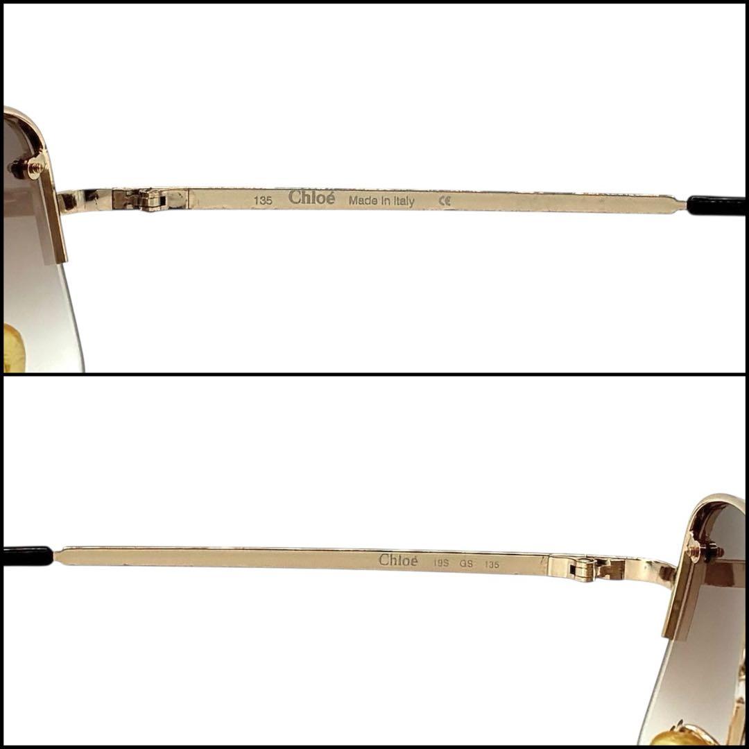 良品】Chloe クロエ ティアドロップ ハート ラインストーン サングラス