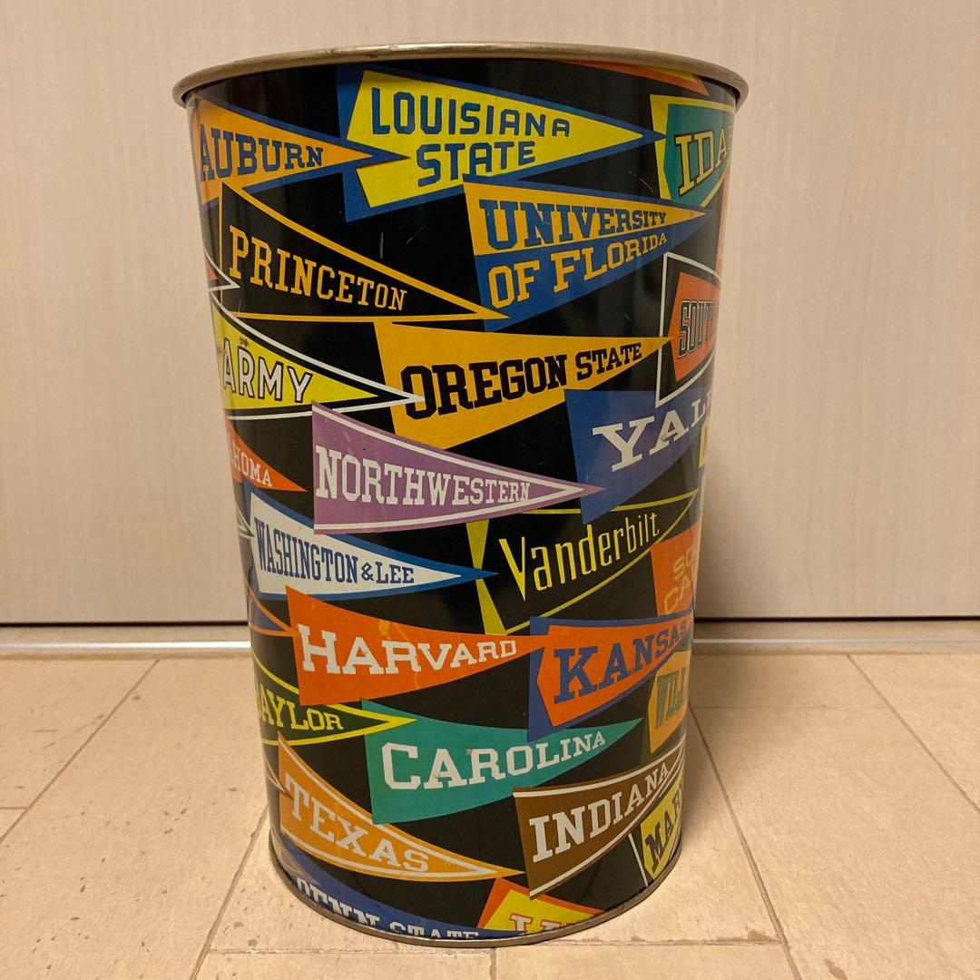専用 ビンテージ カレッジ ペナント トラッシュカン ゴミ箱 - メルカリ