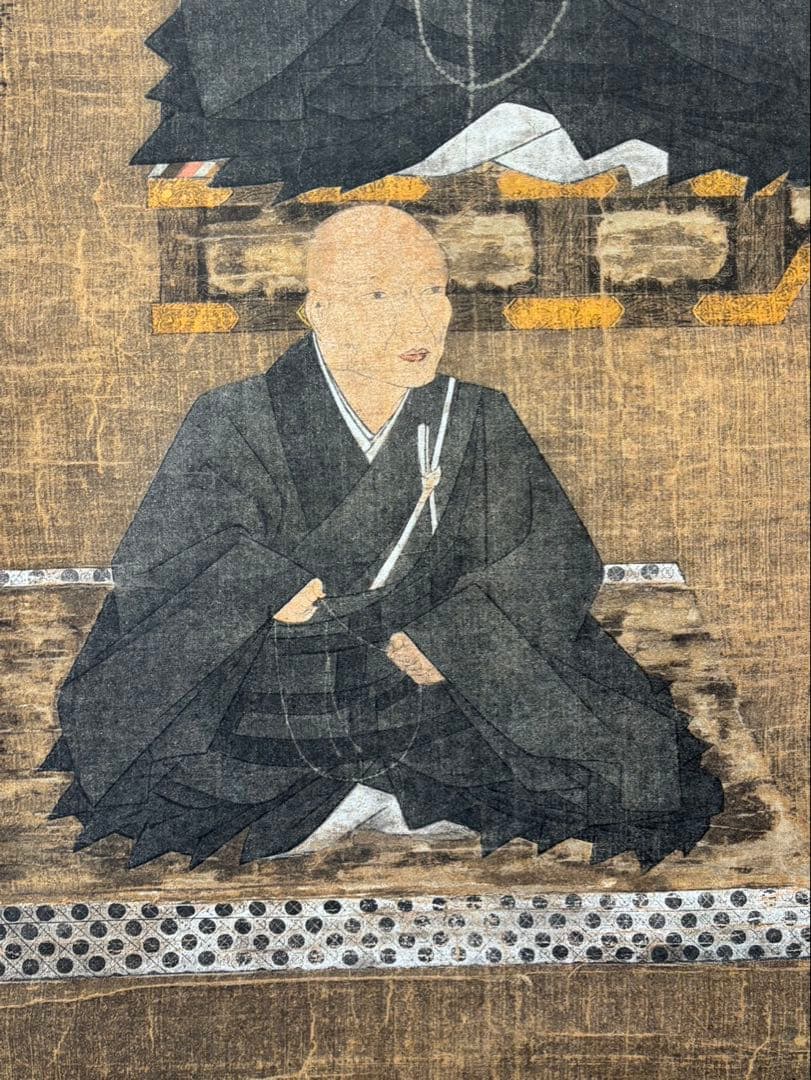 掛軸 / 親鷲聖人 蓮如上人 】二尊連坐像 巻物 骨董品 - メルカリ