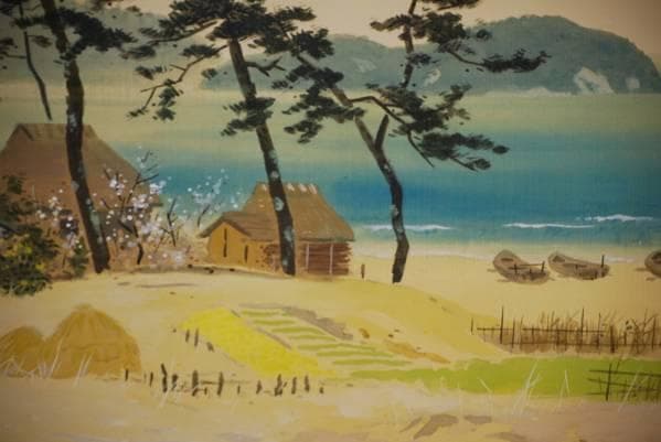 真作/富三/浦乃早春/桐共箱付/布袋屋掛軸HB-902 真作/富三/浦乃早春/桐共箱付/布袋屋掛軸HB-902