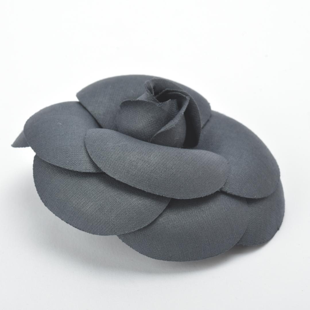 未使用◇シャネル カメリア ブローチ コサージュ ブラック 箱付き 8cm