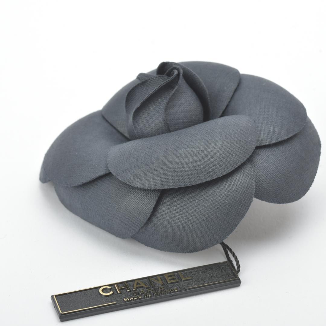 未使用◇シャネル カメリア ブローチ コサージュ ブラック 箱付き 8cm