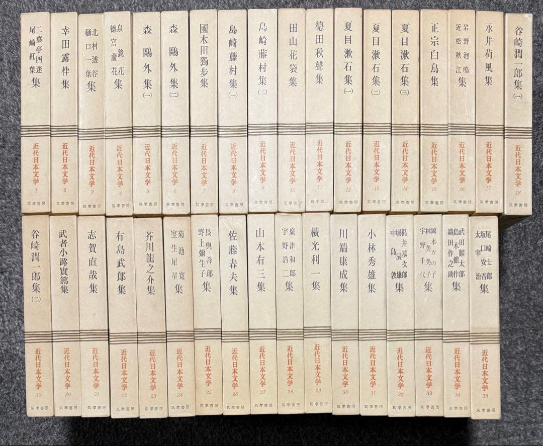 ①近代日本文学 筑摩書房 全巻セット 35巻 ① 近代日本文学 全35巻揃 / 言事堂 / 古本、中古本、古書籍の通販は