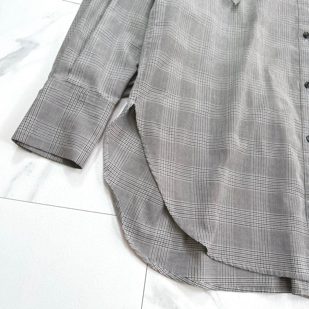 極美品✨OHGA オーバーサイズリボンボウタイブラウス チェック柄