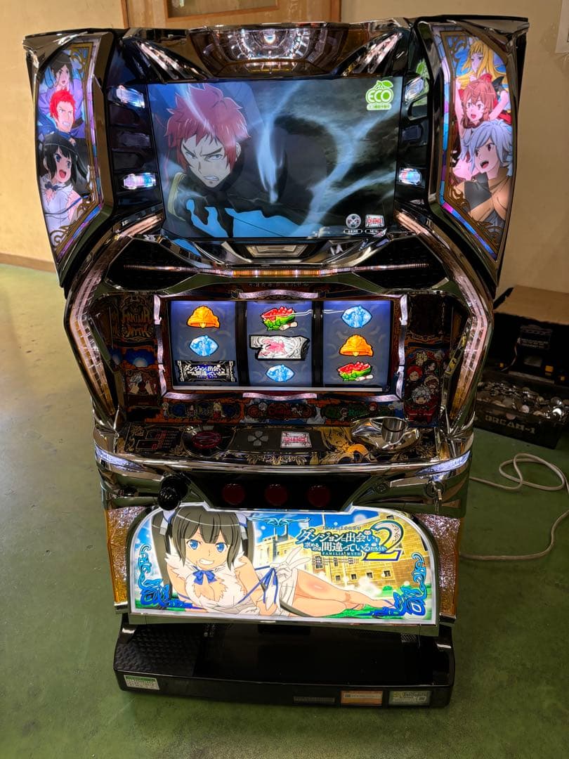 パチスロ 実機 ゼクロスクリエイティブ Sダンまち2 コイン不要機付き