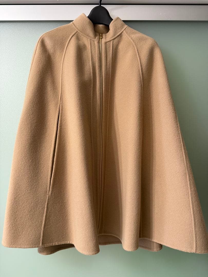 専用 ANAYI シャルムビーバーミドルケープコート 36 キャメル