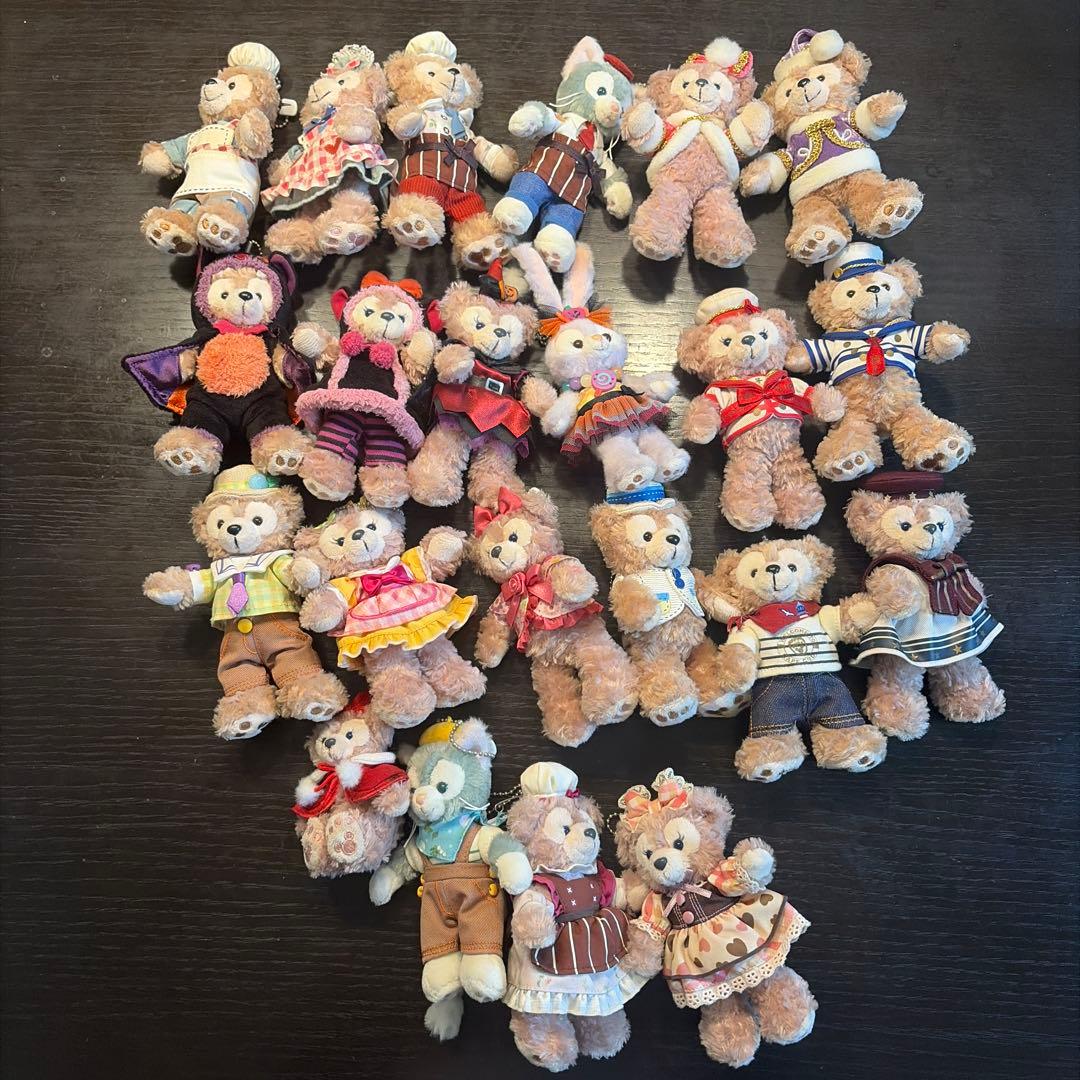 ダッフィー、シェリーメイ ぬいぐるみバッジ&ストラップ【22点セット