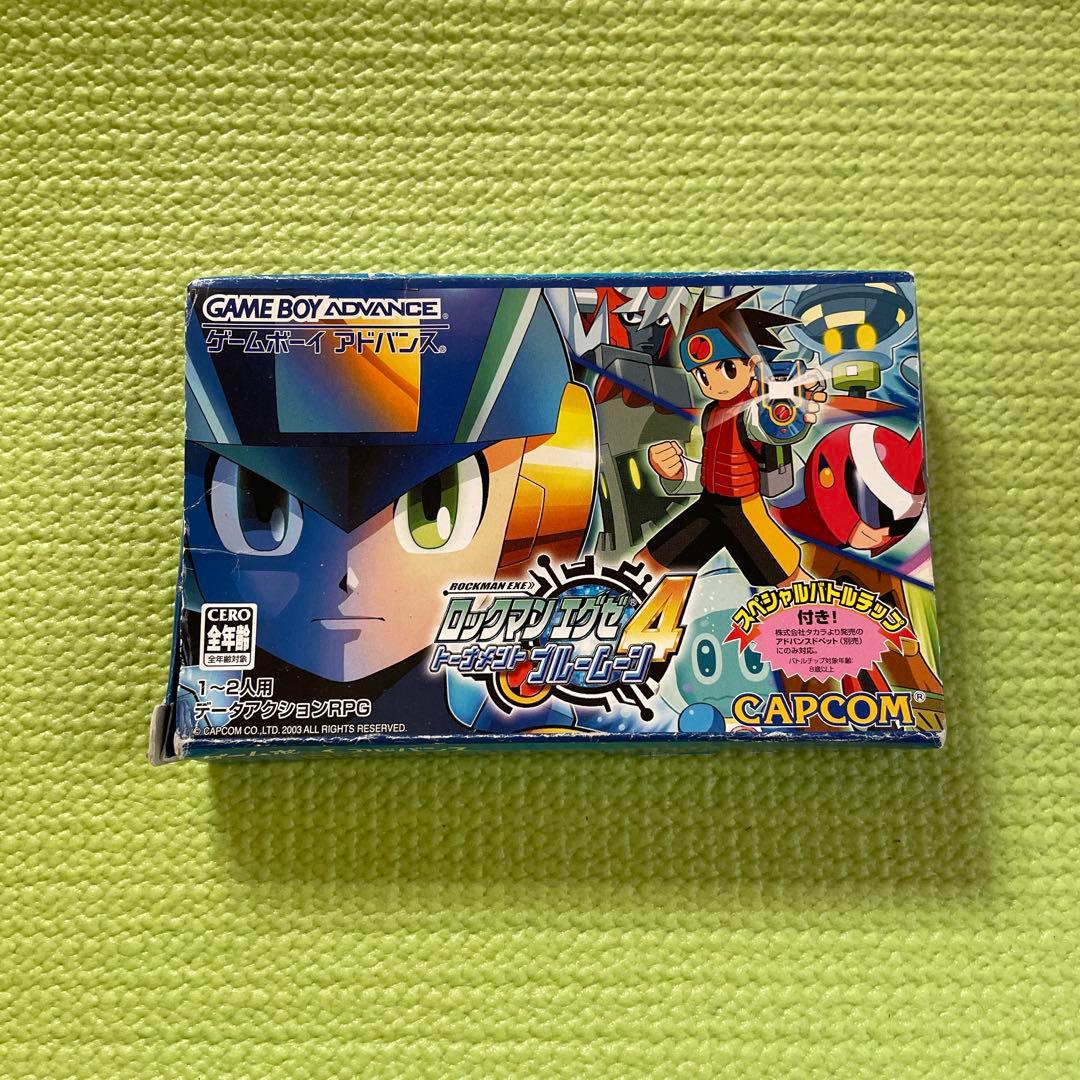 ロックマンエグゼ4 トーナメント ブルームーン GBAソフト箱 限定チップ