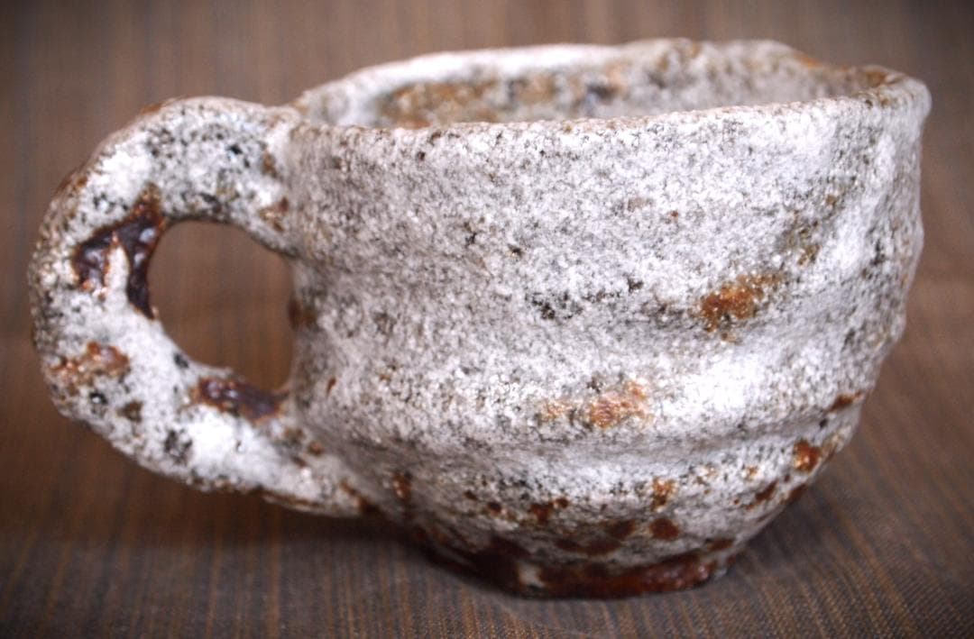 人気作家★村越琢磨【師：梅原武平】信楽白マグカップ