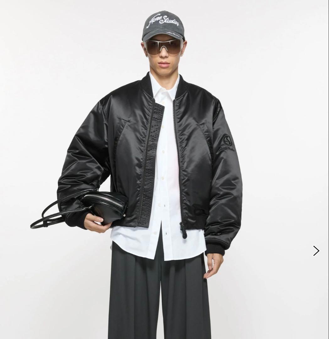 24AW Acne Studios ボンバージャケット 黒 - メルカリ