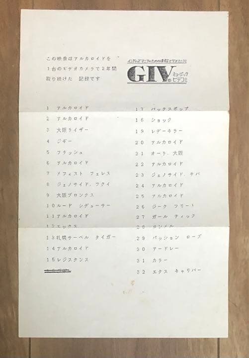 【超絶レア品】GIV 創刊準備号（1987年）ジャパメタ ビデオ　DVD付き