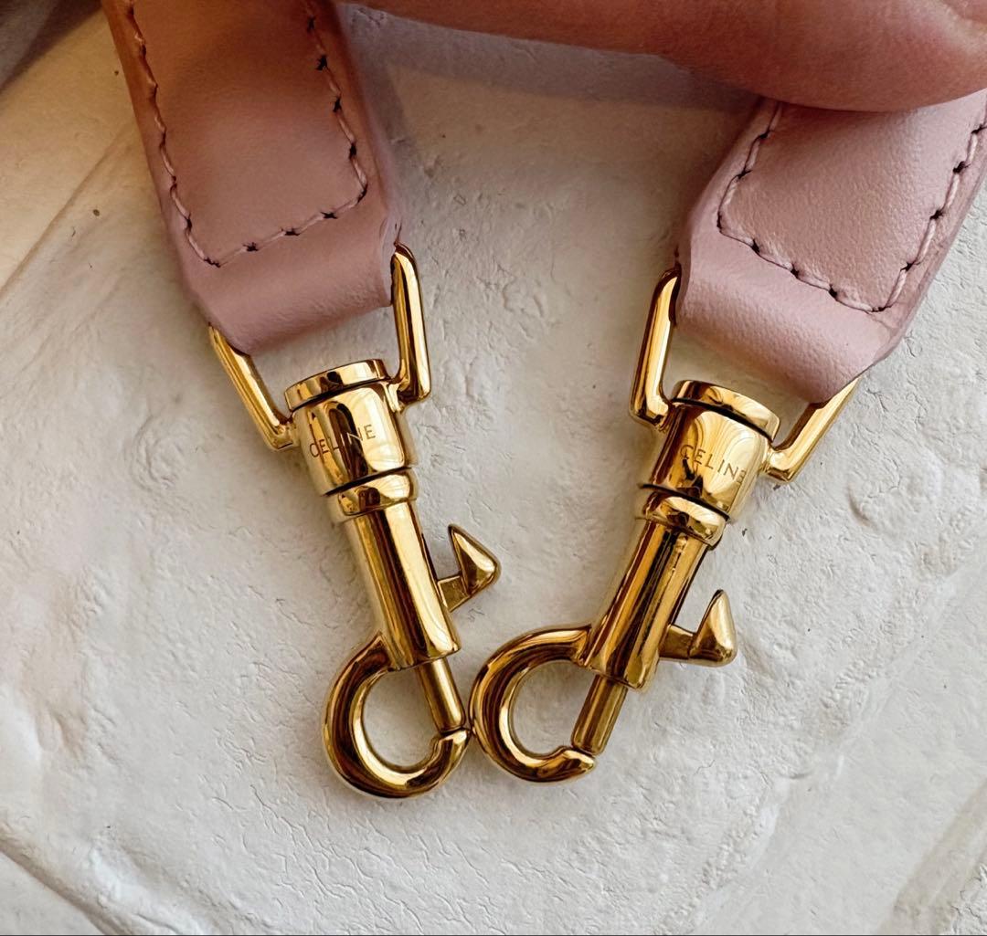 美品】CELINE セリーヌ セーズ ミニ16 パステル ピンク ショルダー