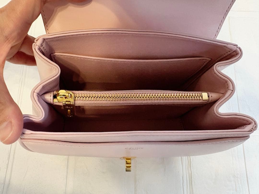 美品】CELINE セリーヌ セーズ ミニ16 パステル ピンク ショルダー