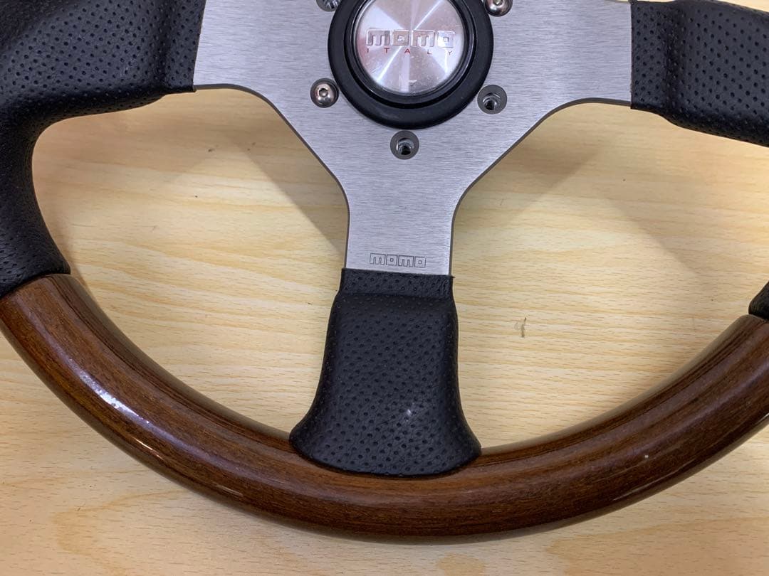 中古】momo ウッド&レザーステアリングハンドル MM70508-14 - メルカリ