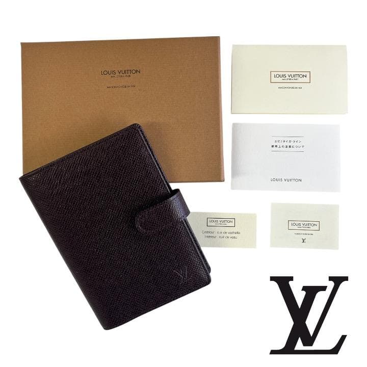 未使用】ルイヴィトン タイガ アジェンダPM 手帳カバー ブラウン