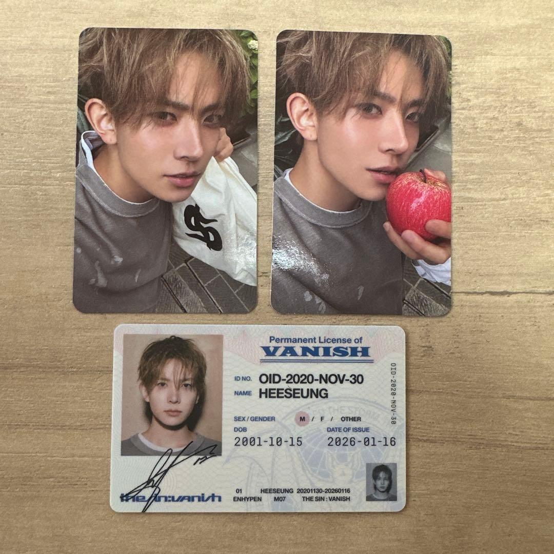 ENHYPEN ヒスン the sin vanish トレカ 3枚セット - メルカリ