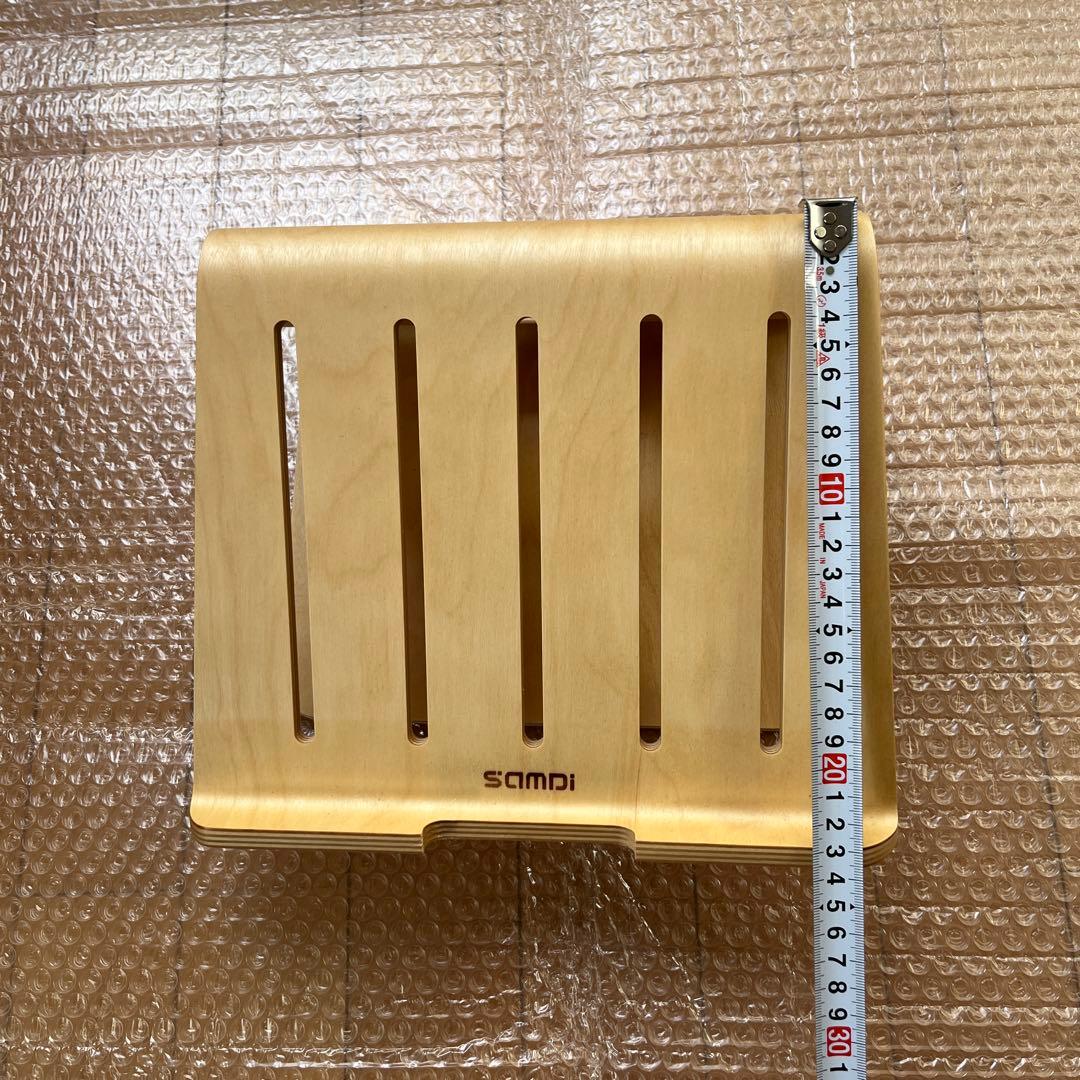 中古 SAMDI 木製ノートパソコンスタンド Shisanmu Factory」手作り木製